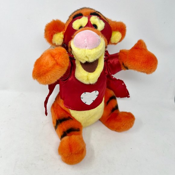 Disney Other - The Disney Store Super Lover Tigger Plush 14” Heart Costume Stuffed Animal
